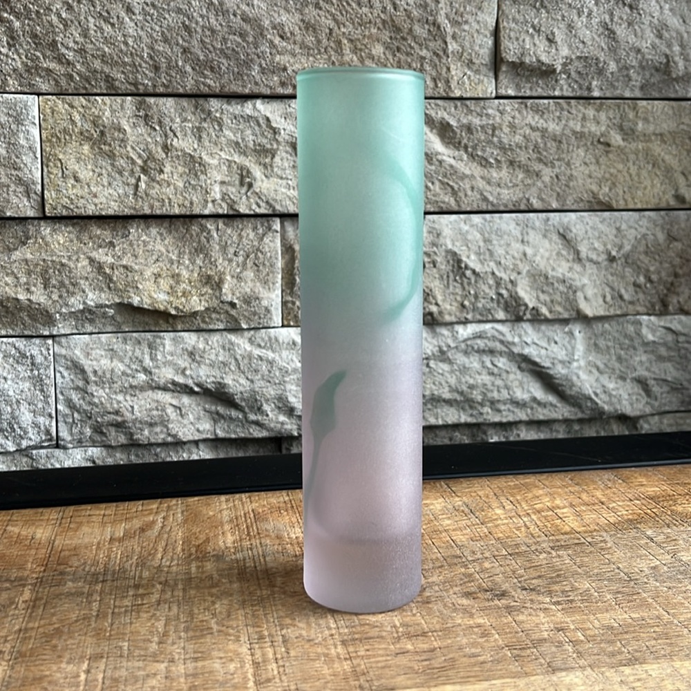 Frosted glass vase